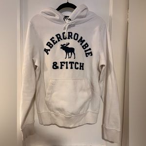 Hoodie ~ Abercrombie & Fitch White/Navy